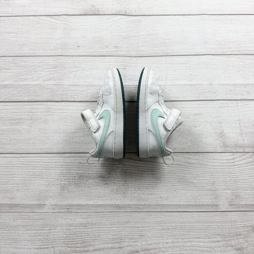 Nike Court Borough Low Recraft Toddler Sneakers White Jade Ice Velcro Shoes 10 C - Picture 4 of 9